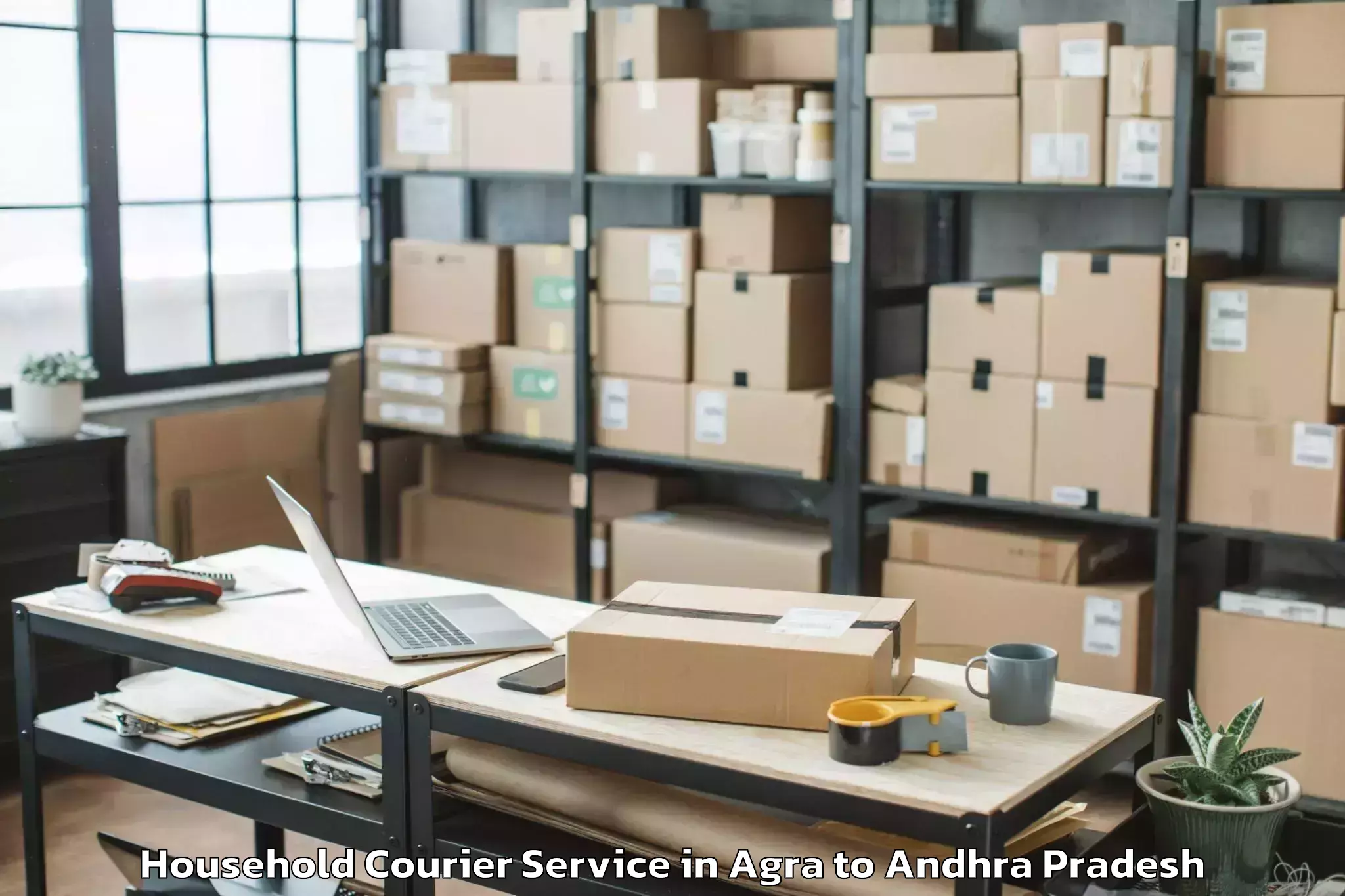 Easy Agra to Kathipudi Household Courier Booking